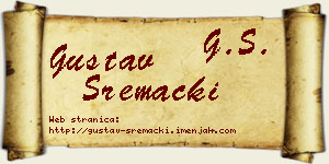 Gustav Sremački vizit kartica